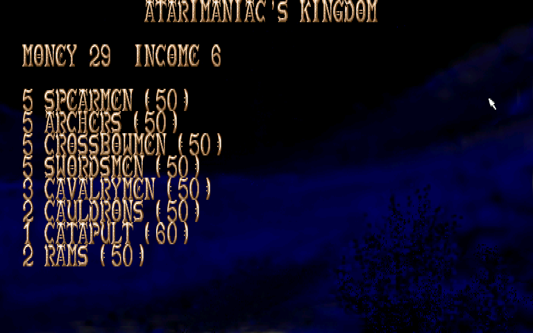 Conquest of Elysium [Falcon030] atari screenshot